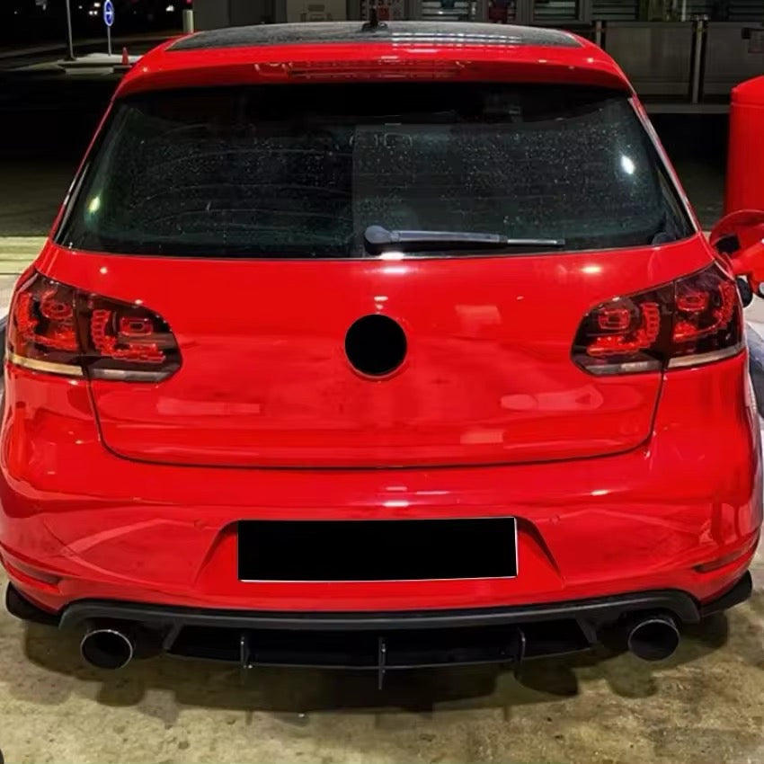 Rajout de lames de diffuseur de pare-chocs arrière Volkswagen Golf 6 GTI