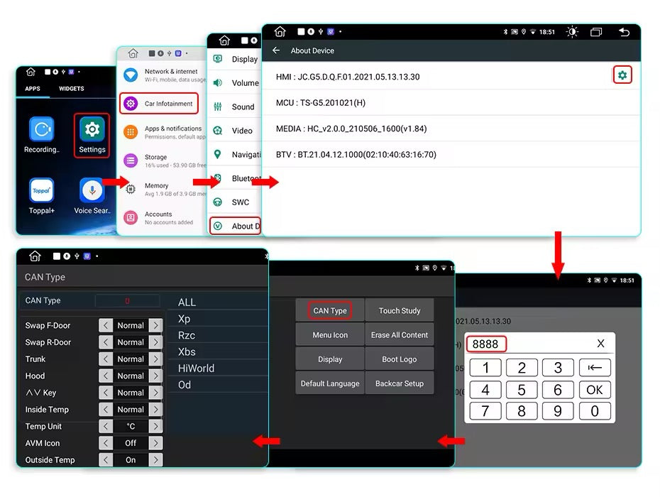 Autoradio Androïde tactile Peugeot 207