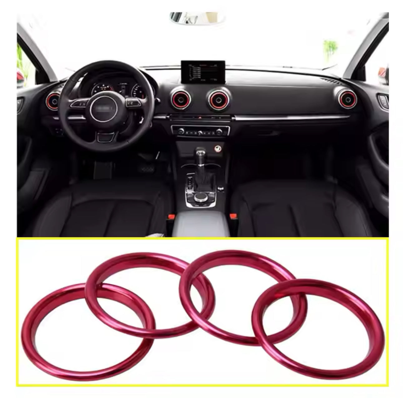Couvercles de bague intérieur d’aération Audi S3 - A3 S-LINE 8V HATCHBACK - SPORTBACK