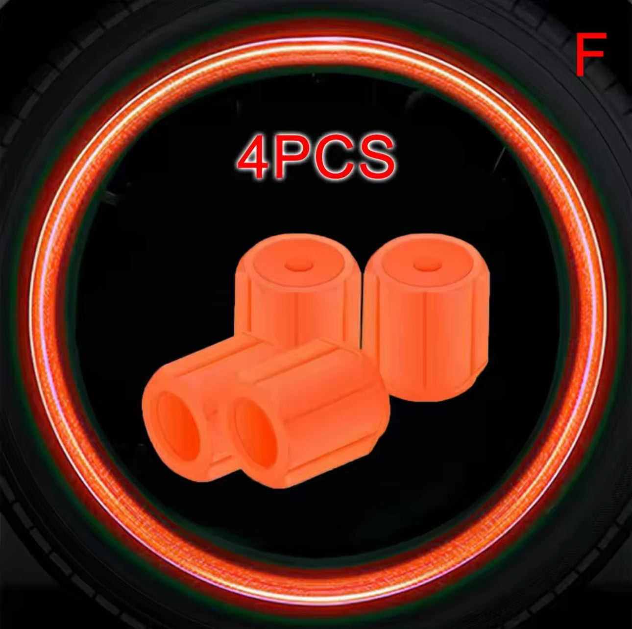 Bouchons de valves de pneus fluorescents