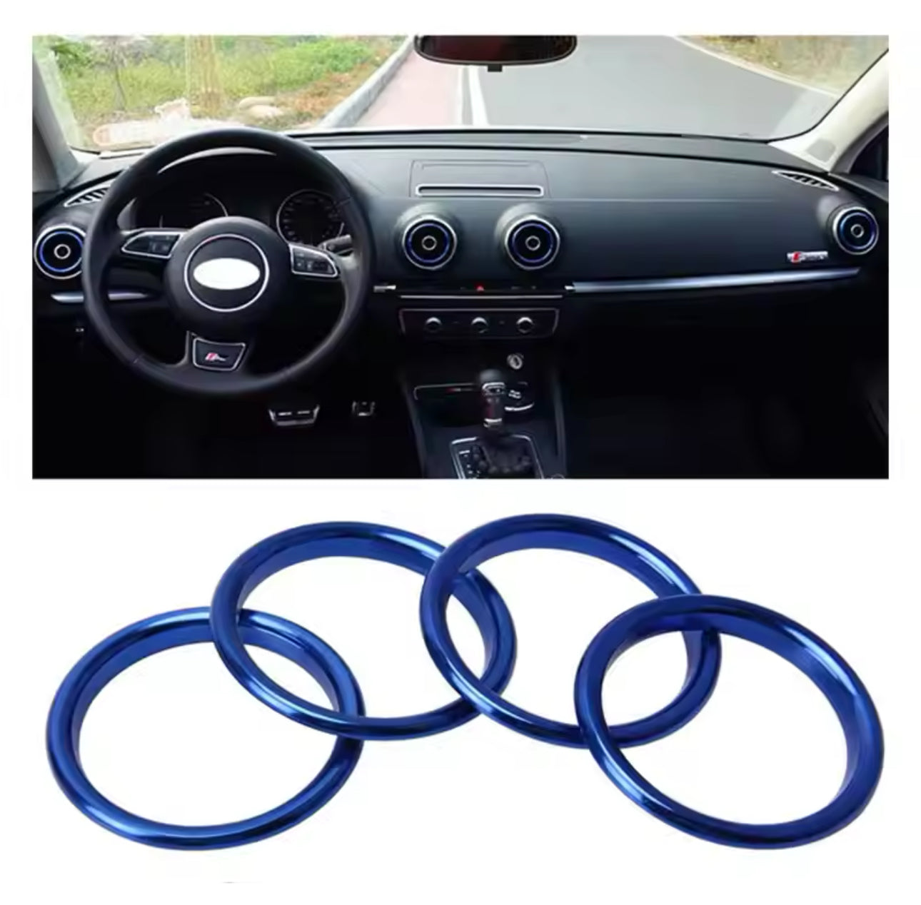 Couvercles de bague intérieur d’aération Audi S3 - A3 S-LINE 8V HATCHBACK - SPORTBACK