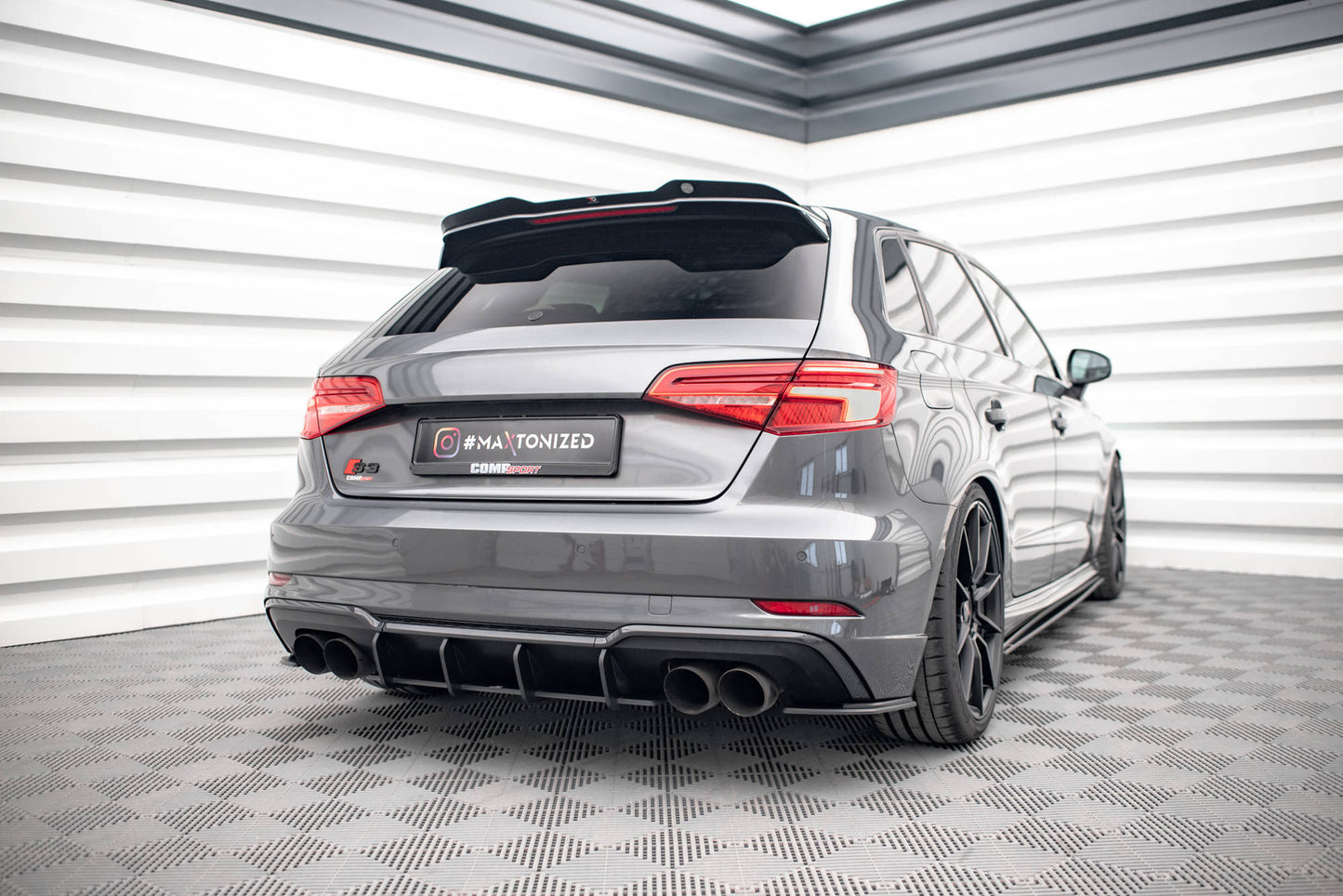Lames de diffuseur de pare-chocs arrière Street Pro Audi S3 Sportback 8V Facelift