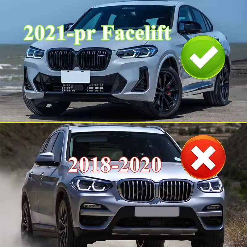 Calandre Nid-d’Abeilles Noir Brillant – BMW X3 / X4 G01 G02 LCI (2022–2024)