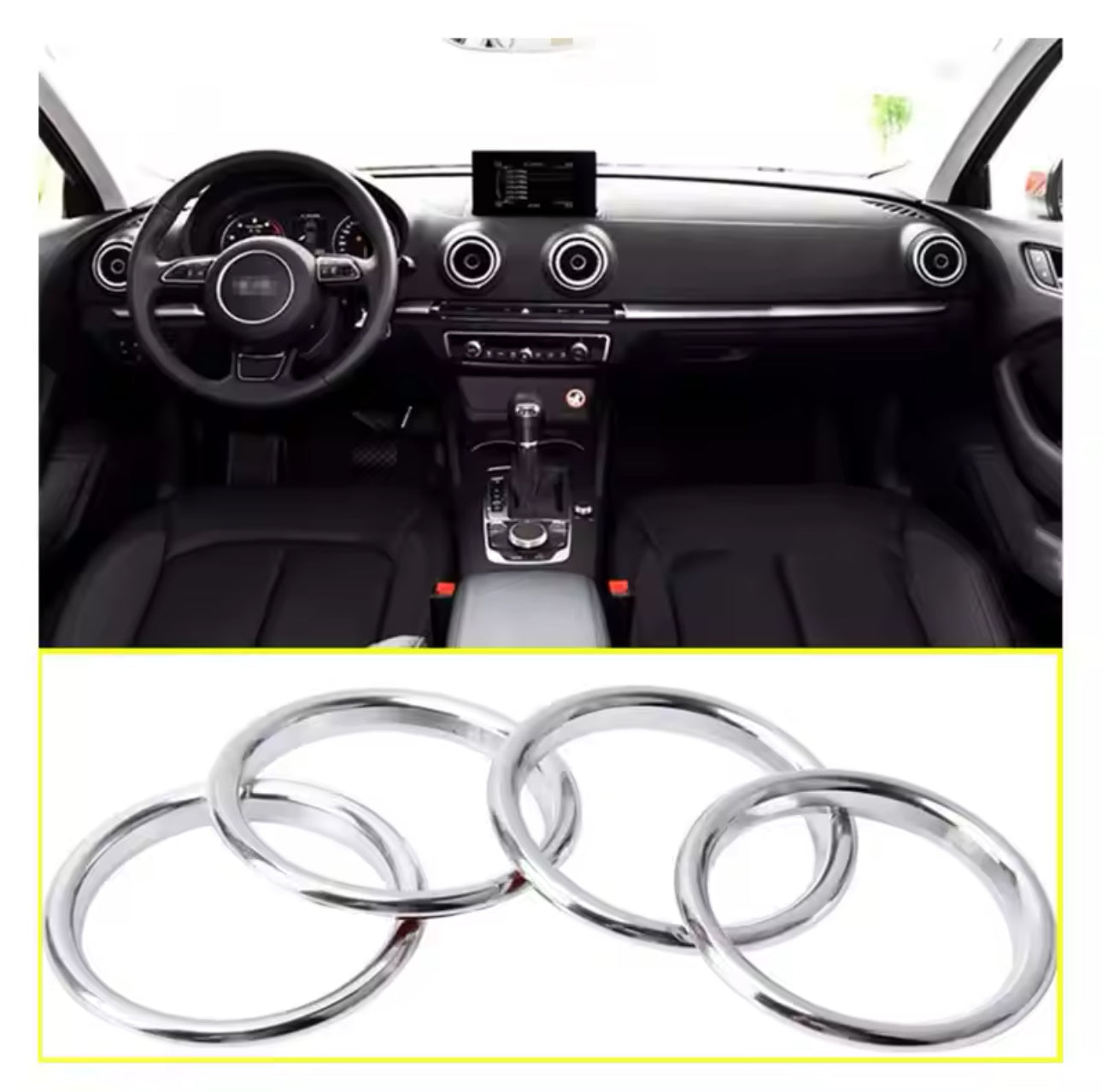 Couvercles de bague intérieur d’aération Audi S3 - A3 S-LINE 8V HATCHBACK - SPORTBACK