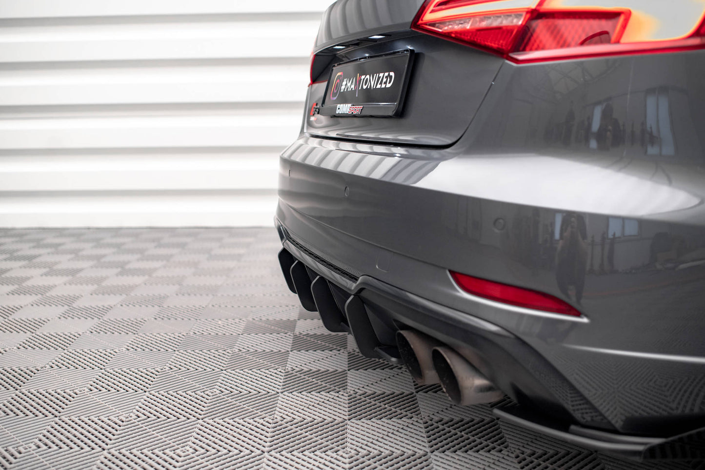 Lames de diffuseur de pare-chocs arrière Street Pro Audi S3 Sportback 8V Facelift