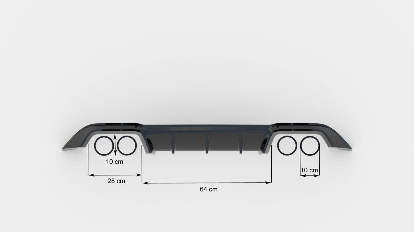 Diffuseur de pare-chocs arrière Volkswagen Golf 7R