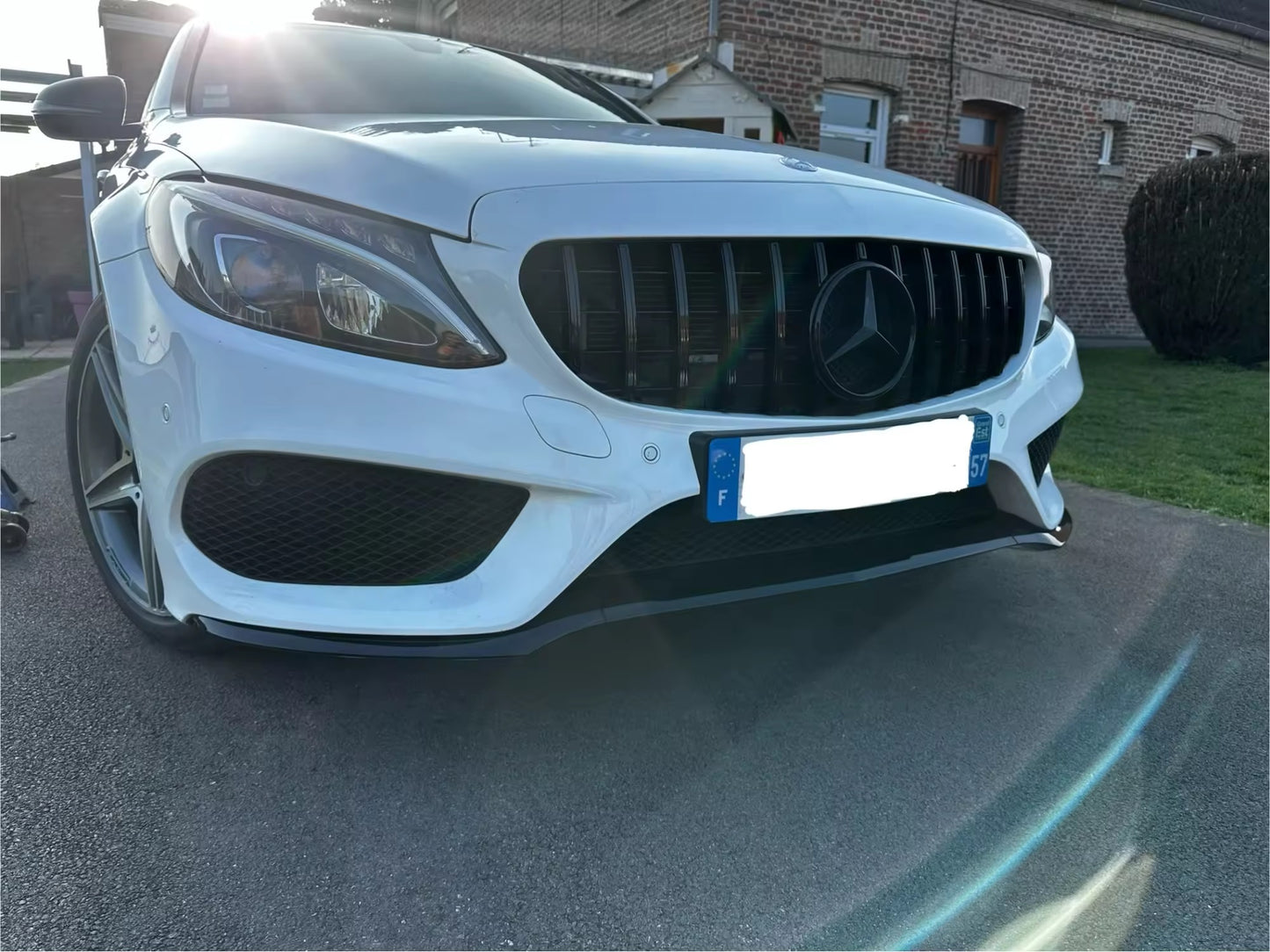 Calandre panamericana style GT / GTS Mercedes Benz Classe C W205 - noir brillant