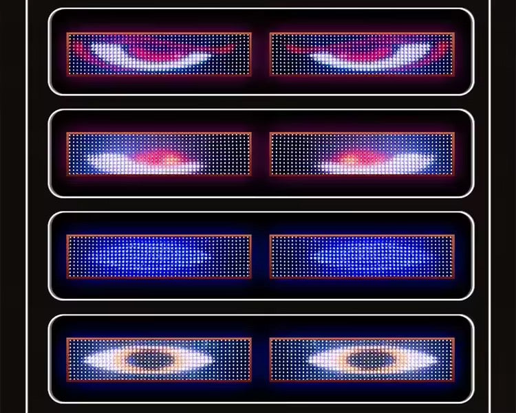 Panneau LED Flexible “Devil Eyes” avec Télécommande – Affichage Oculaire Animé pour Pare-Brise