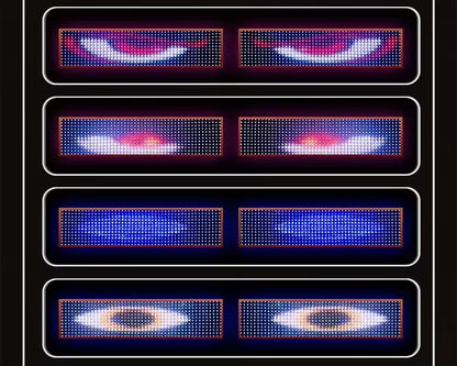 Panneau LED Flexible “Devil Eyes” avec Télécommande – Affichage Oculaire Animé pour Pare-Brise