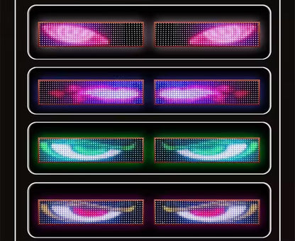 Panneau LED Flexible “Devil Eyes” avec Télécommande – Affichage Oculaire Animé pour Pare-Brise