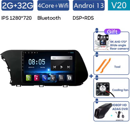 Autoradio Android Hyundai i20 – Navigation GPS, CarPlay & Performance Premium