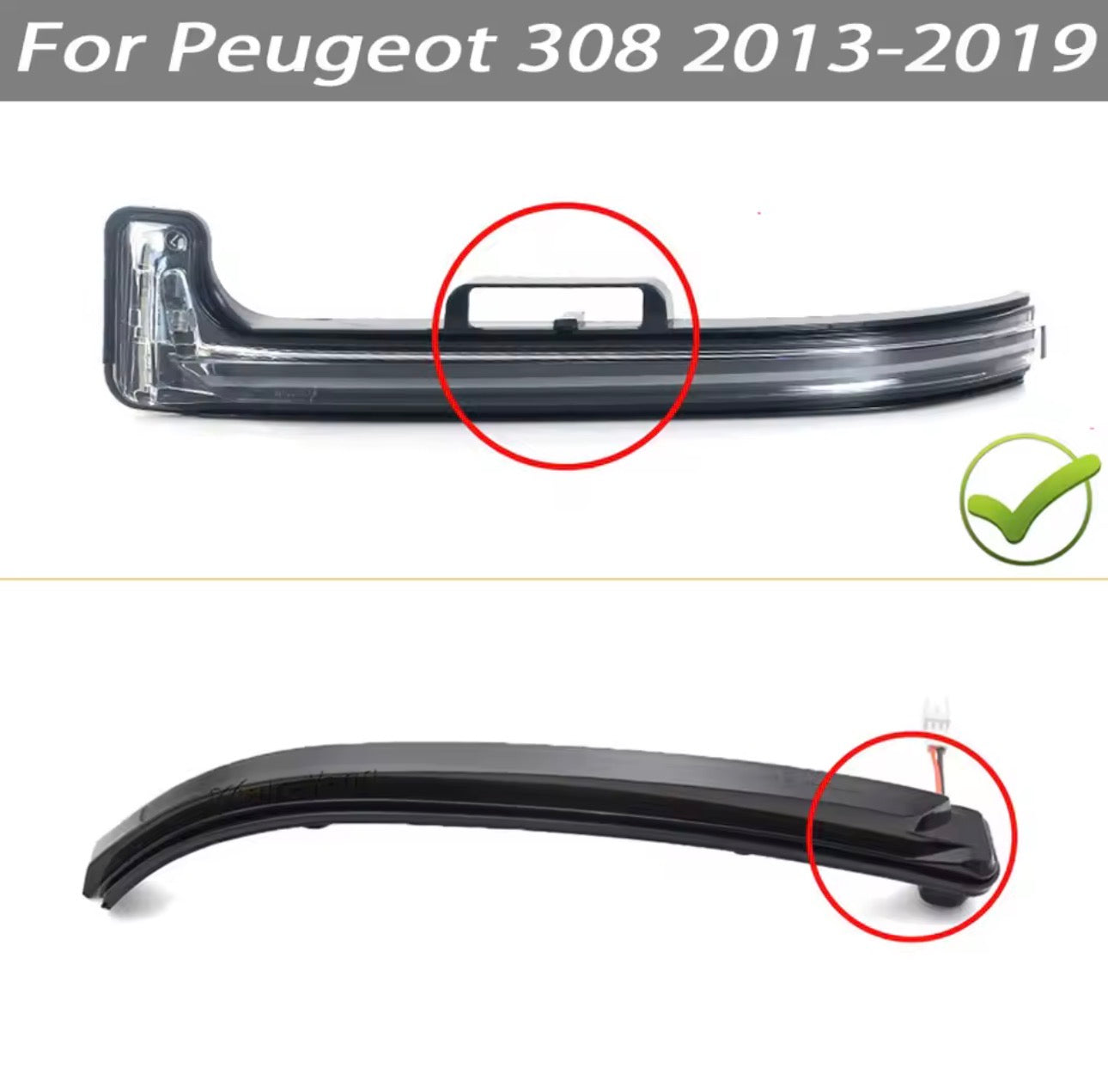 Clignotants dynamiques de rétroviseurs Peugeot 308