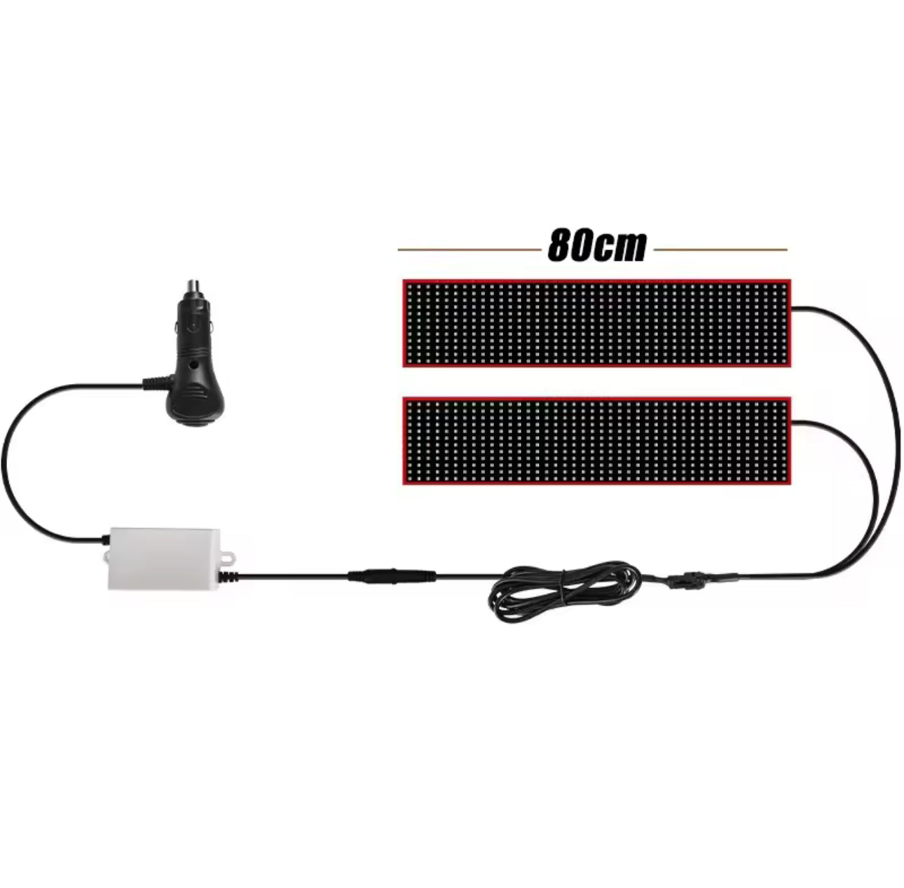 Panneau LED Flexible “Devil Eyes” avec Télécommande – Affichage Oculaire Animé pour Pare-Brise