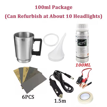 Kit de restauration de phares - (Anti-rayures, Anti-jaunissement)