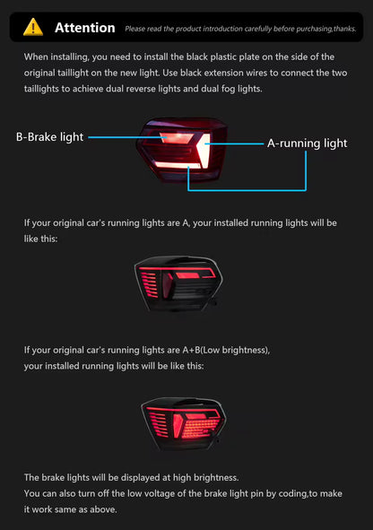 Feux arrières LED Volkswagen Polo AW (MK6)