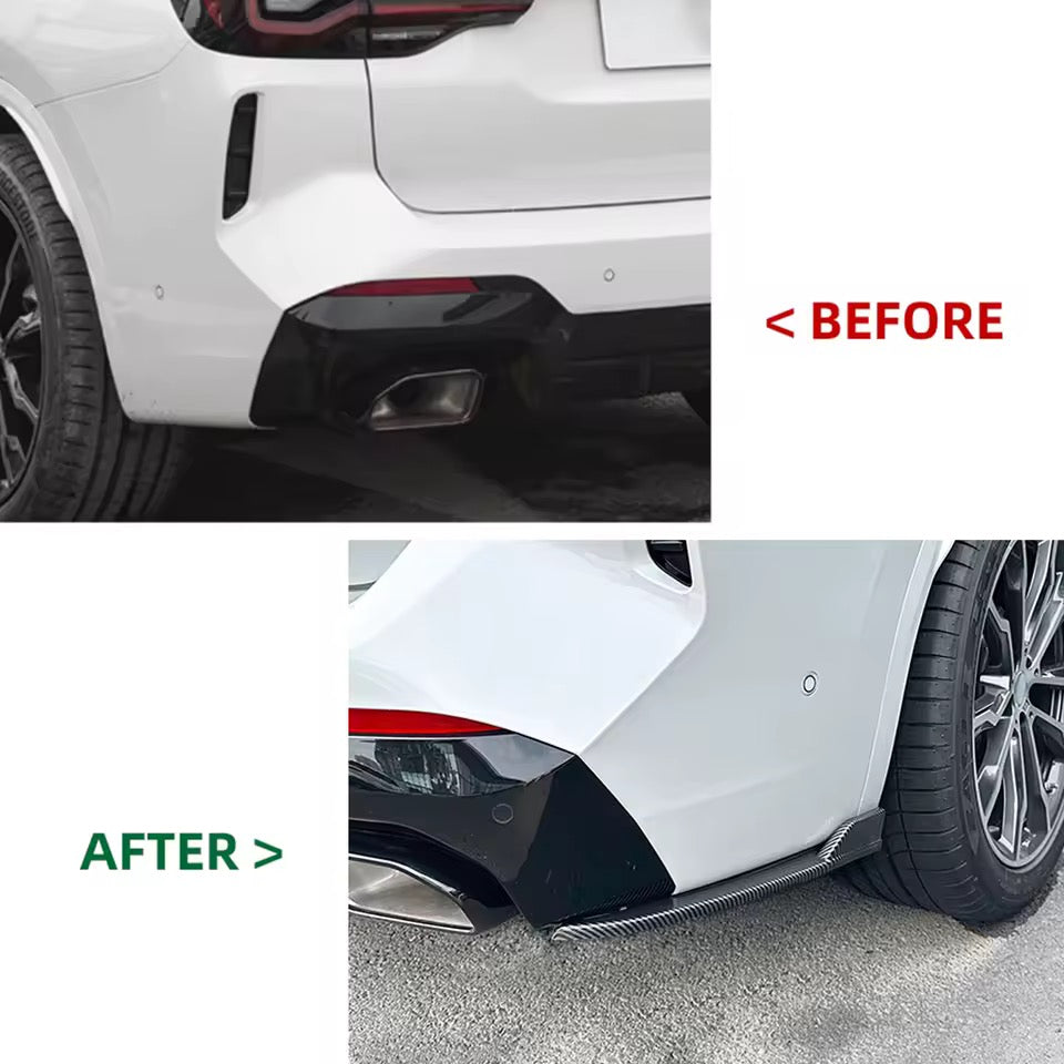 Lames latérales de pare-choc arrière BMW X3 G01 LCI M Sport (2022–2023+)