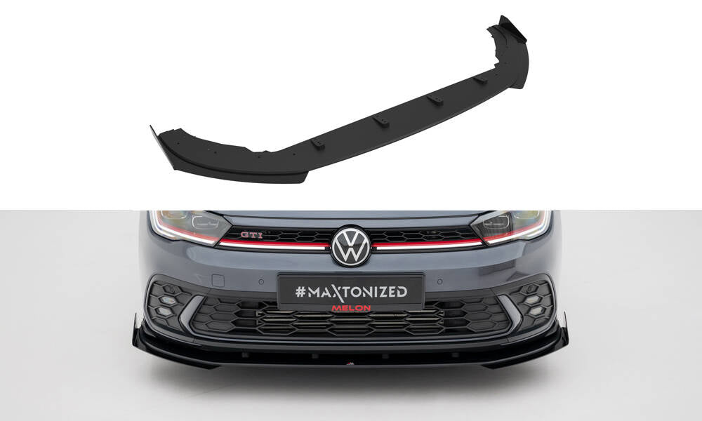 Lame de pare-chocs avant Street Pro + flaps Volkswagen Polo MK6 Facelift
