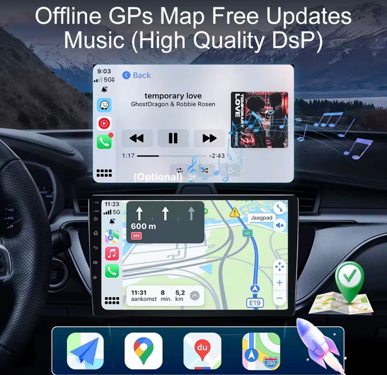 Autoradio Android Hyundai i20 – Navigation GPS, CarPlay & Performance Premium