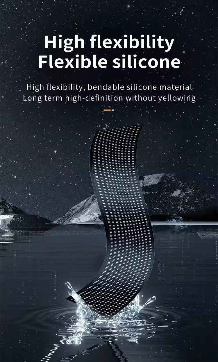 Panneau LED Flexible “Devil Eyes” avec Télécommande – Affichage Oculaire Animé pour Pare-Brise