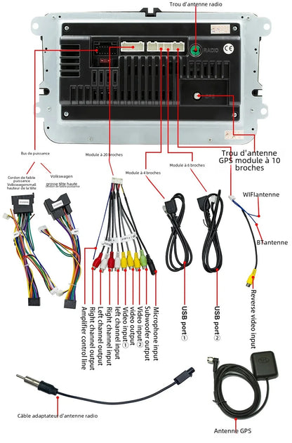 Autoradio androïde tactile Volkswagen / Seat / Skoda