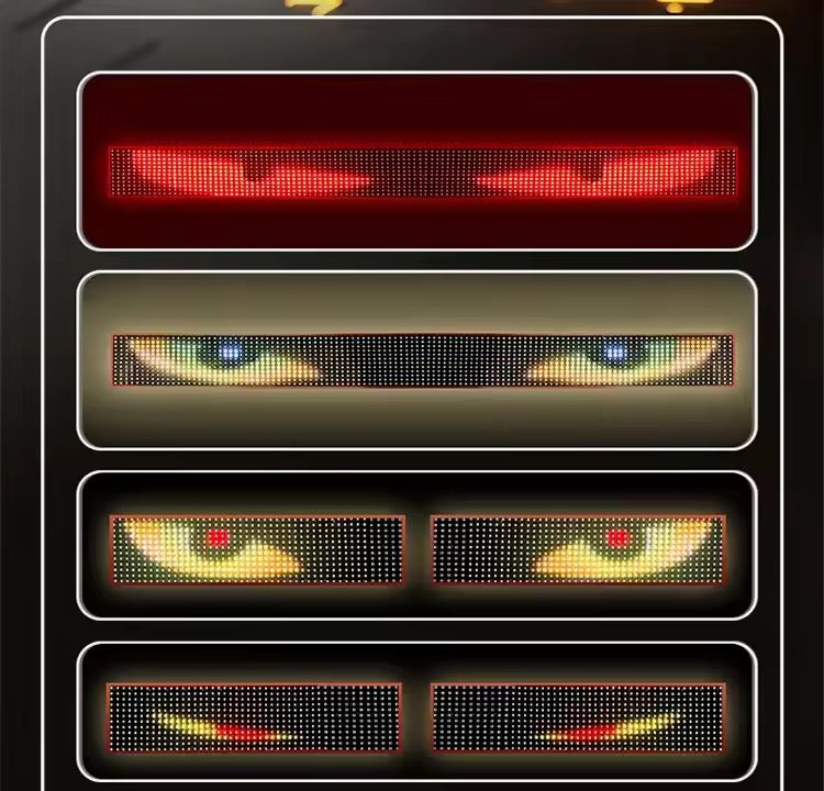 Panneau LED Flexible “Devil Eyes” avec Télécommande – Affichage Oculaire Animé pour Pare-Brise