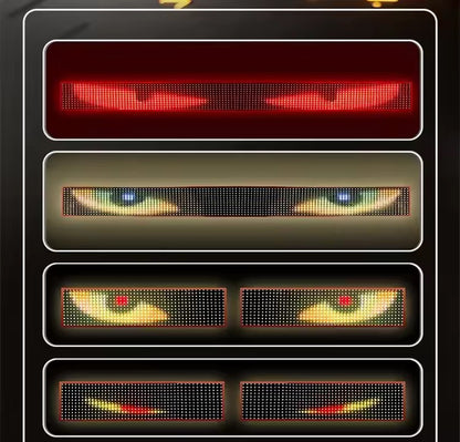 Panneau LED Flexible “Devil Eyes” avec Télécommande – Affichage Oculaire Animé pour Pare-Brise