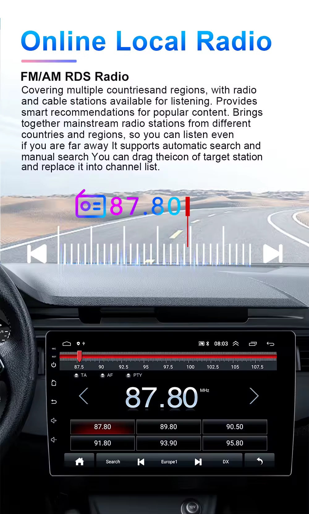 Autoradio Androïde tactile Mazda