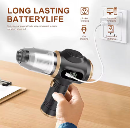 Aspirateur Portable Voiture & Maison – Forte Puissance d’Aspiration