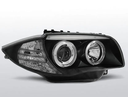 Phares avants angel eyes led BMW série 1