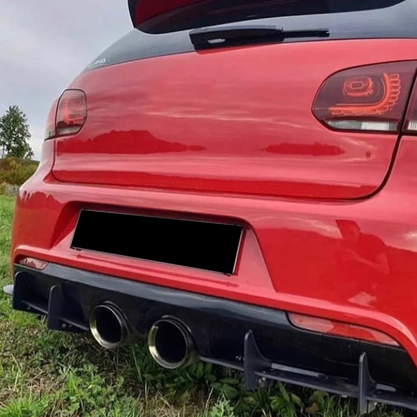 Rajout de lames de diffuseur de pare-chocs arrière Volkswagen Golf 6R