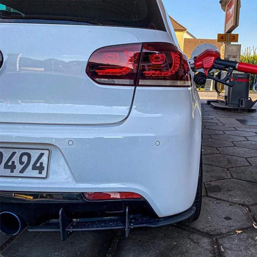 Rajout de lames de diffuseur de pare-chocs arrière Volkswagen Golf 6R